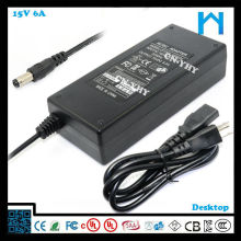 120v power transformer 15v dc 6a 90w UL listed